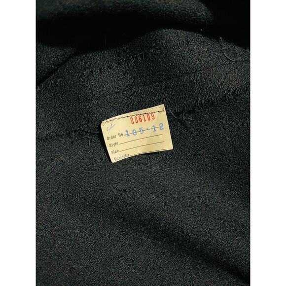 David Hayes wool dress VTG Saks fifth avenue USA classic black winter women 12 - Picture 8 of 11